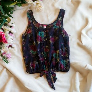 Sheer Floral Tank Top